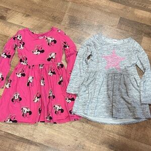 Pink and Gray Kids Dresses Set - Size 6